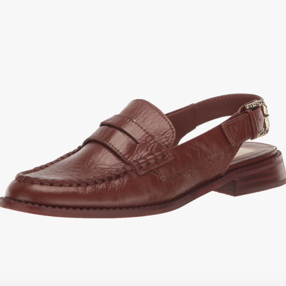 Dolce Vita Brown Leather Slip-On Loafers
